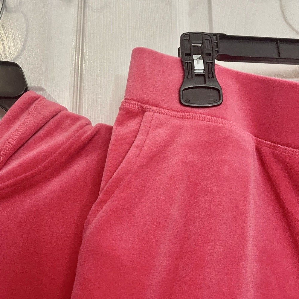 Juicy Couture Velour Tracksuit Set Watermelon Pink Hoodie & Shorts Y2K – NWT L - Picture 6 of 6